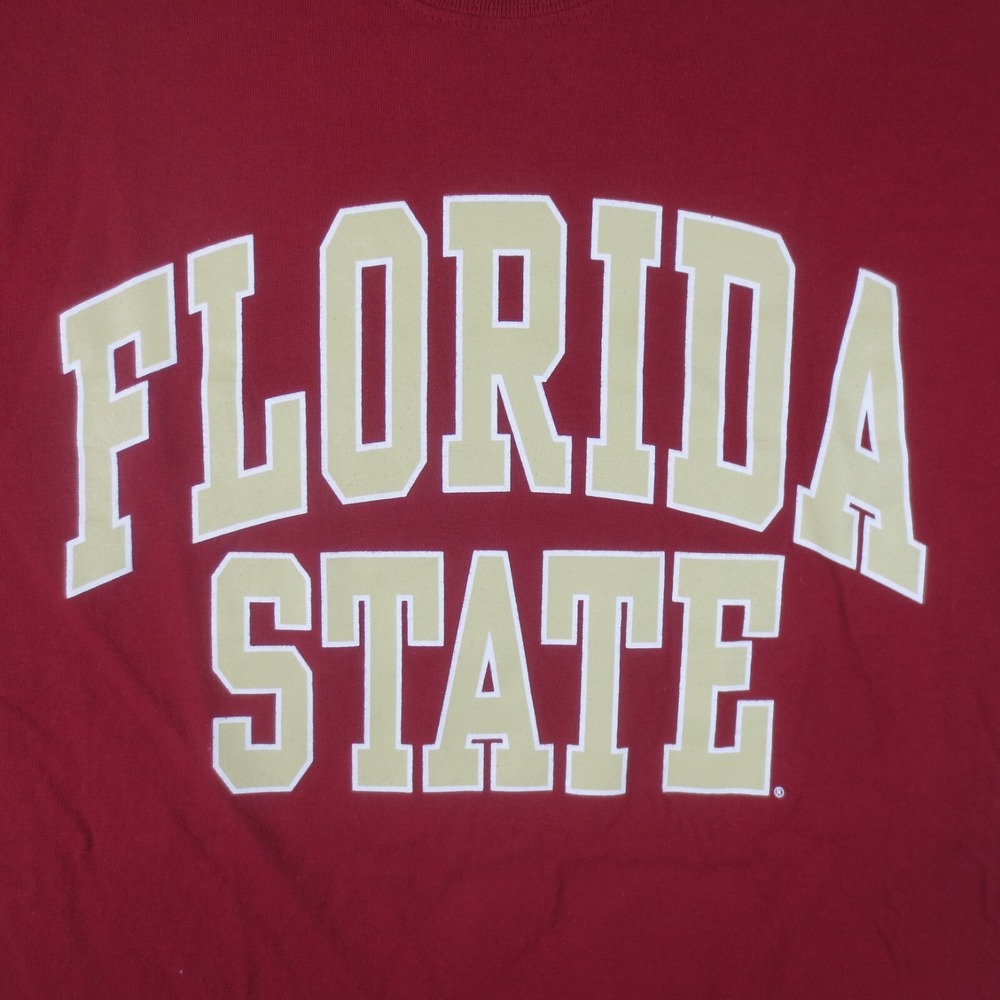 Florida State Seminoles Logo T Shirt Mens Medium Garnet Short Sleeve College